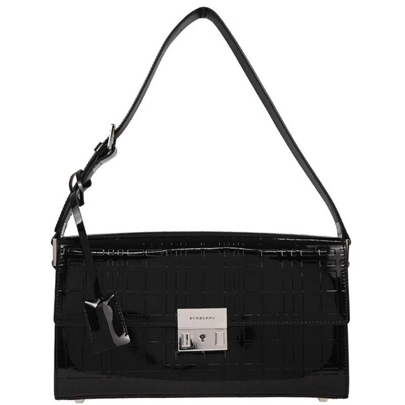 Burberry Black Patent Leather Handbag - Picture 1 of 12